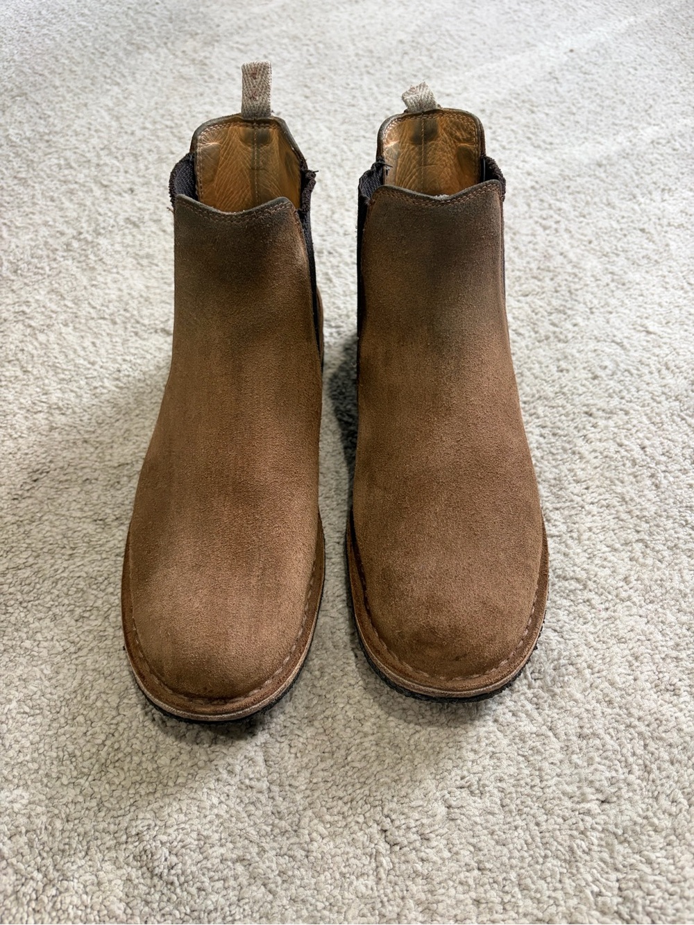 Astroflex Italian Made Chelsea Boots, Men's Brown Suede Size 9 / 42 EU Boots